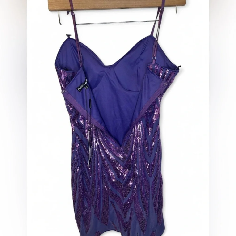 NWT Fashion nova Jazmine Mini Dress - Purple size M - Picture 6 of 7